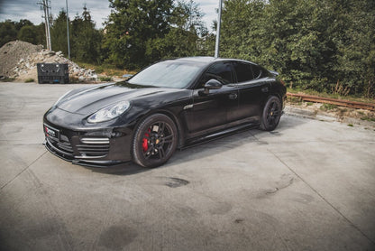 Seitenschweller Ansatz (Paar) V.1 passend für Porsche Panamera Turbo 970 FL schwarz Hochglanz