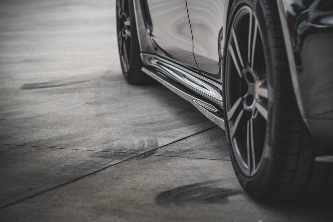 Seitenschweller Ansatz (Paar) V.1 passend für Porsche Panamera Turbo 970 FL schwarz Hochglanz