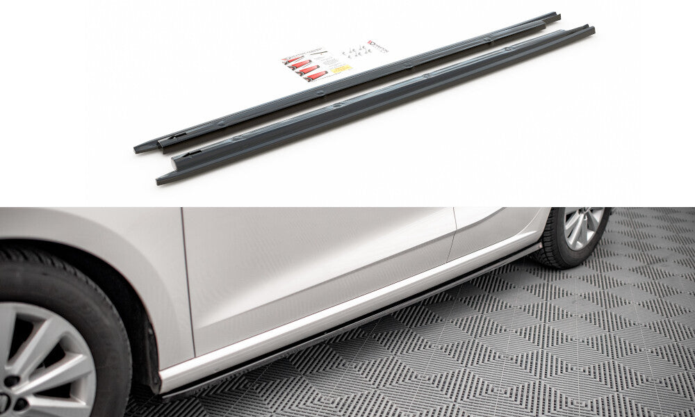 Seitenschweller Ansatz (Paar) V.1 passend für Seat Ibiza FR/ Standard Mk5 schwarz Hochglanz