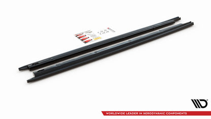 Seitenschweller Ansatz (Paar) V.1 passend für Seat Ibiza FR/ Standard Mk5 schwarz Hochglanz