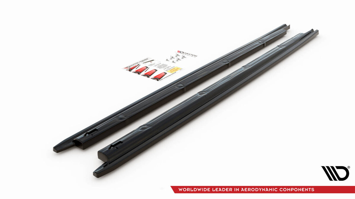 Seitenschweller Ansatz (Paar) V.1 passend für Seat Ibiza FR/ Standard Mk5 schwarz Hochglanz