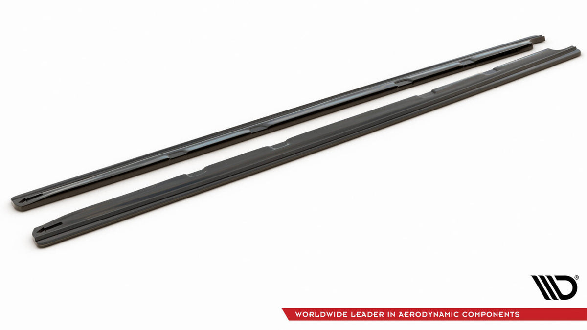 Seitenschweller Ansatz (Paar) V.1 passend für Seat Leon Mk3 CUPRA/ FR FL schwarz Hochglanz