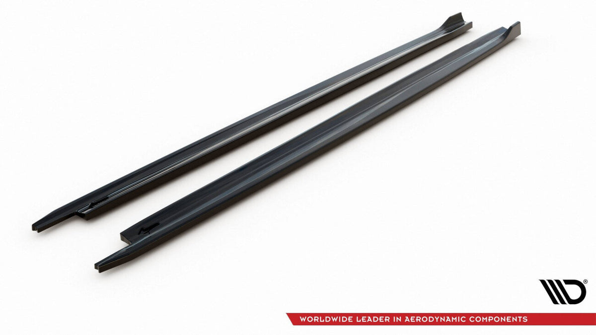 Seitenschweller Ansatz (Paar) V.1 passend für Skoda Octavia Mk4 schwarz Hochglanz