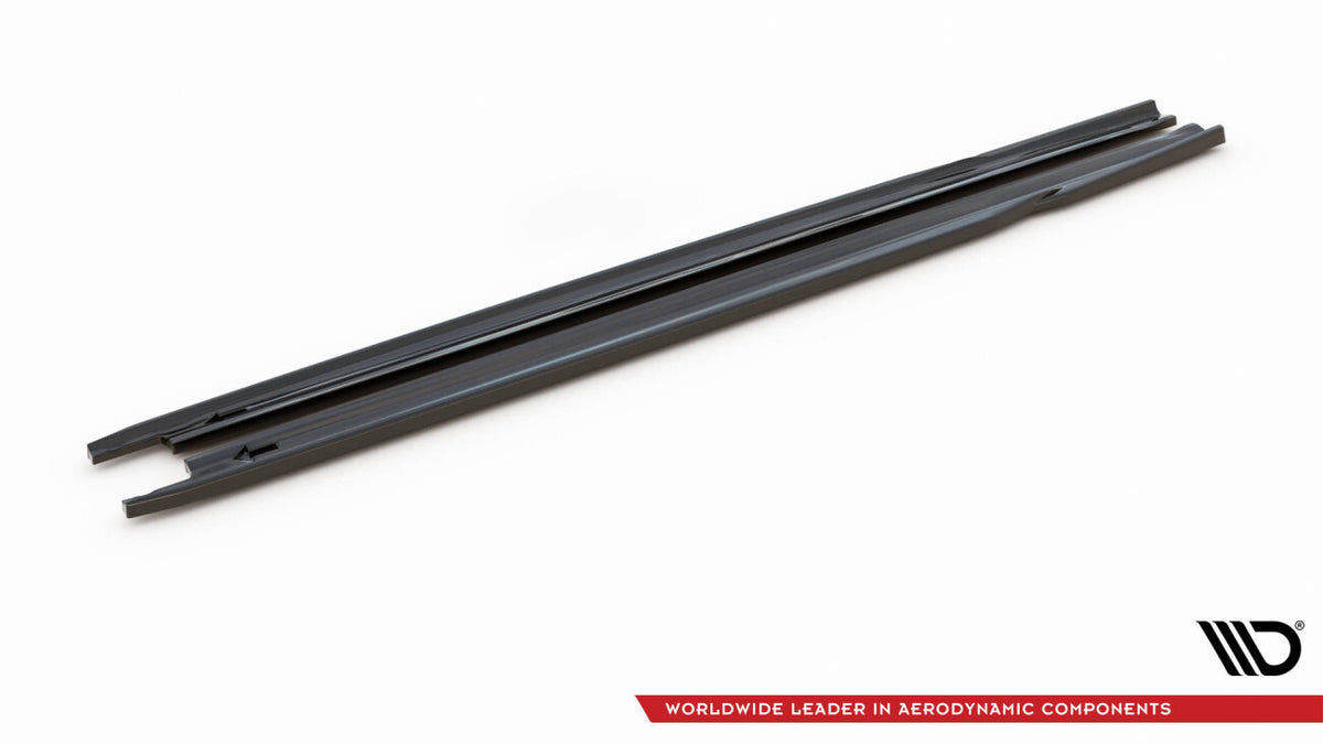 Seitenschweller Ansatz (Paar) V.1 passend für Skoda Octavia RS Liftback / Combi Mk4 FL schwarz Hochglanz