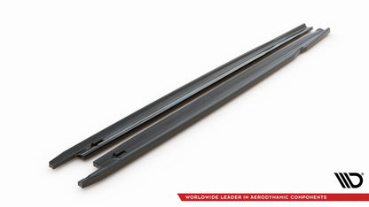 Seitenschweller Ansatz (Paar) V.1 passend für Skoda Octavia RS Liftback / Combi Mk4 FL schwarz Hochglanz