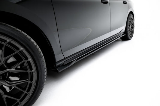 Seitenschweller Ansatz (Paar) V.1 passend für Skoda Superb Sportline Mk4 schwarz Hochglanz