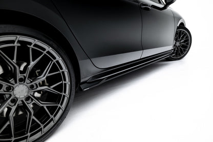 Seitenschweller Ansatz (Paar) V.1 passend für Skoda Superb Sportline Mk4 schwarz Hochglanz