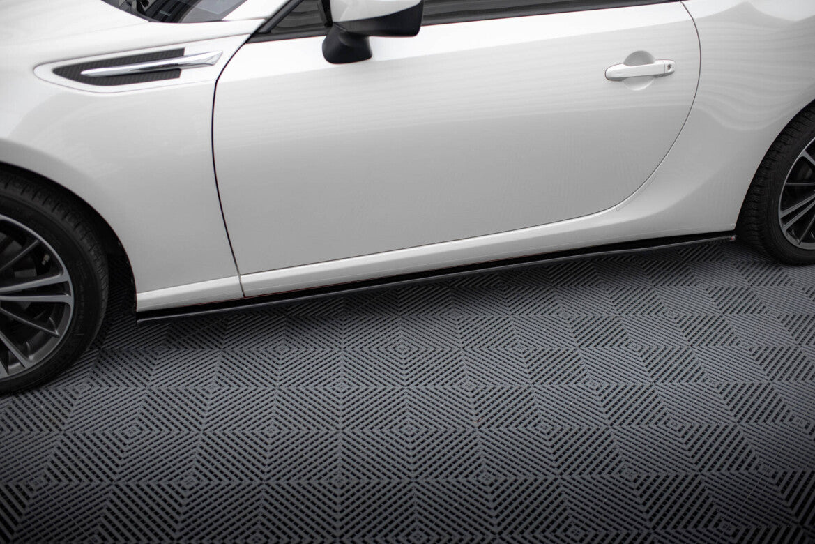 Seitenschweller Ansatz (Paar) V.1 passend für Subaru BRZ Mk1 / Mk1 FL / Toyota GT86 FL schwarz Hochglanz