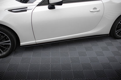 Seitenschweller Ansatz (Paar) V.1 passend für Subaru BRZ Mk1 / Mk1 FL / Toyota GT86 FL schwarz Hochglanz