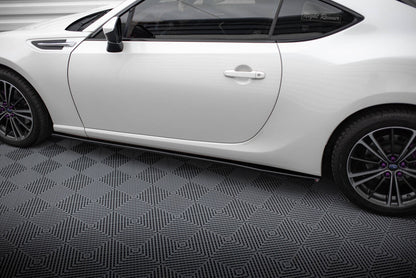 Seitenschweller Ansatz (Paar) V.1 passend für Subaru BRZ Mk1 / Mk1 FL / Toyota GT86 FL schwarz Hochglanz