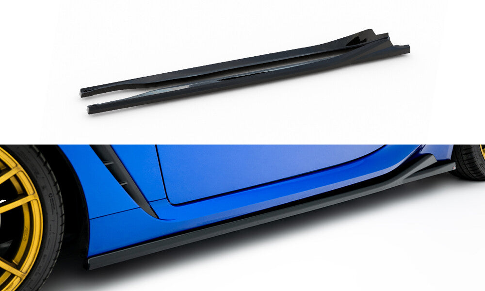 Seitenschweller Ansatz (Paar) V.1 passend für Subaru BRZ Mk2 schwarz Hochglanz