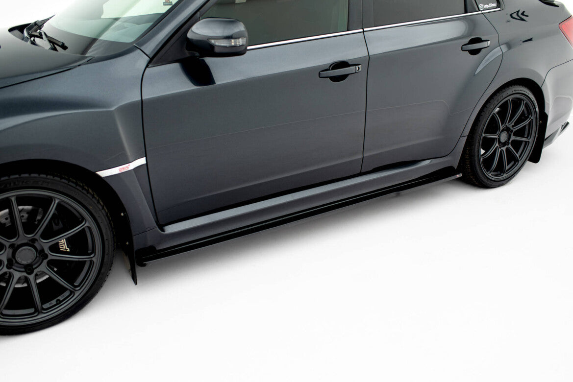 Seitenschweller Ansatz (Paar) V.1 passend für Subaru Impreza WRX STI Mk3 FL schwarz Hochglanz