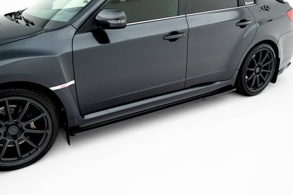 Seitenschweller Ansatz (Paar) V.1 passend für Subaru Impreza WRX STI Mk3 FL schwarz Hochglanz