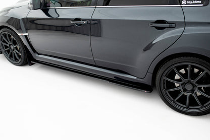 Seitenschweller Ansatz (Paar) V.1 passend für Subaru Impreza WRX STI Mk3 FL schwarz Hochglanz