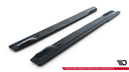 Seitenschweller Ansatz (Paar) V.1 passend für Subaru Impreza WRX STI Mk3 FL schwarz Hochglanz