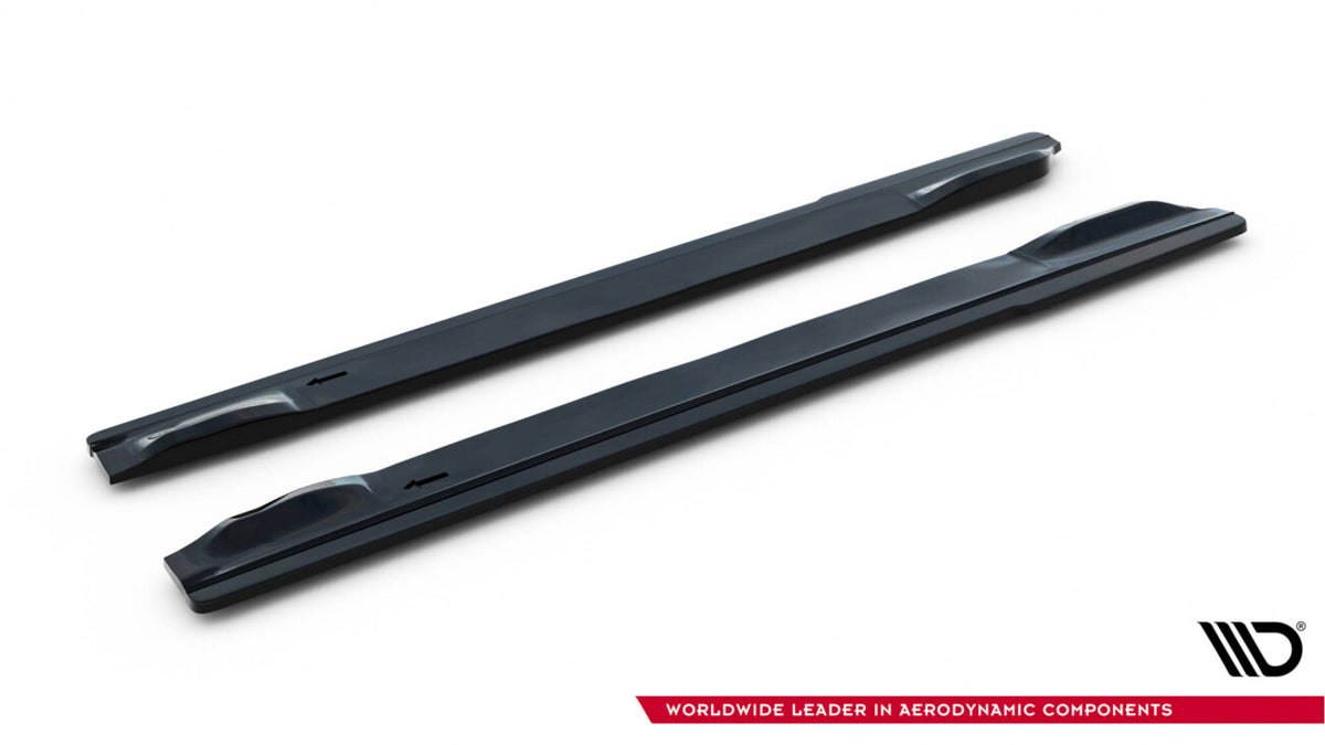 Seitenschweller Ansatz (Paar) V.1 passend für Subaru Impreza WRX STI Mk3 FL schwarz Hochglanz