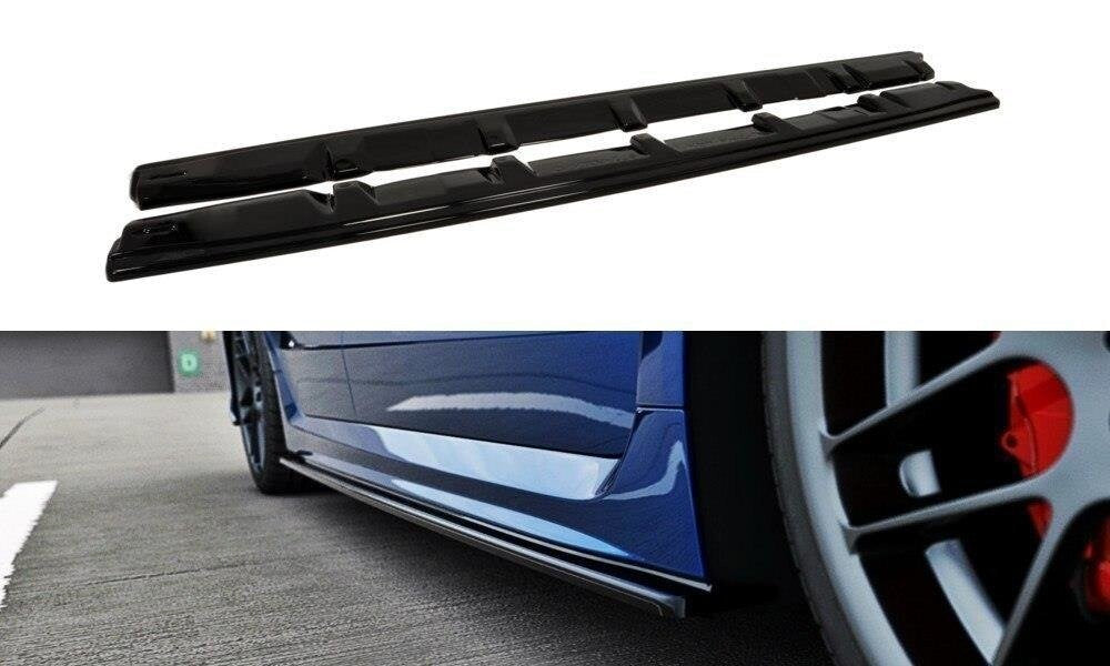 Seitenschweller Ansatz (Paar) V.1 passend für Subaru Impreza WRX STI MK4 schwarz Hochglanz