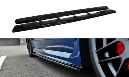 Seitenschweller Ansatz (Paar) V.1 passend für Subaru Impreza WRX STI MK4 schwarz Hochglanz