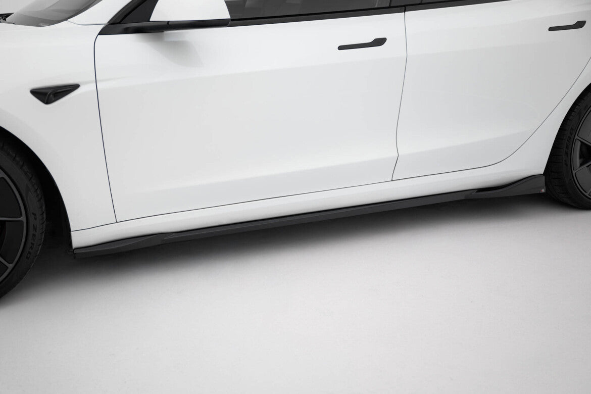 Seitenschweller Ansatz (Paar) V.1 passend für Tesla Model 3 Performance Mk1 FL schwarz Hochglanz