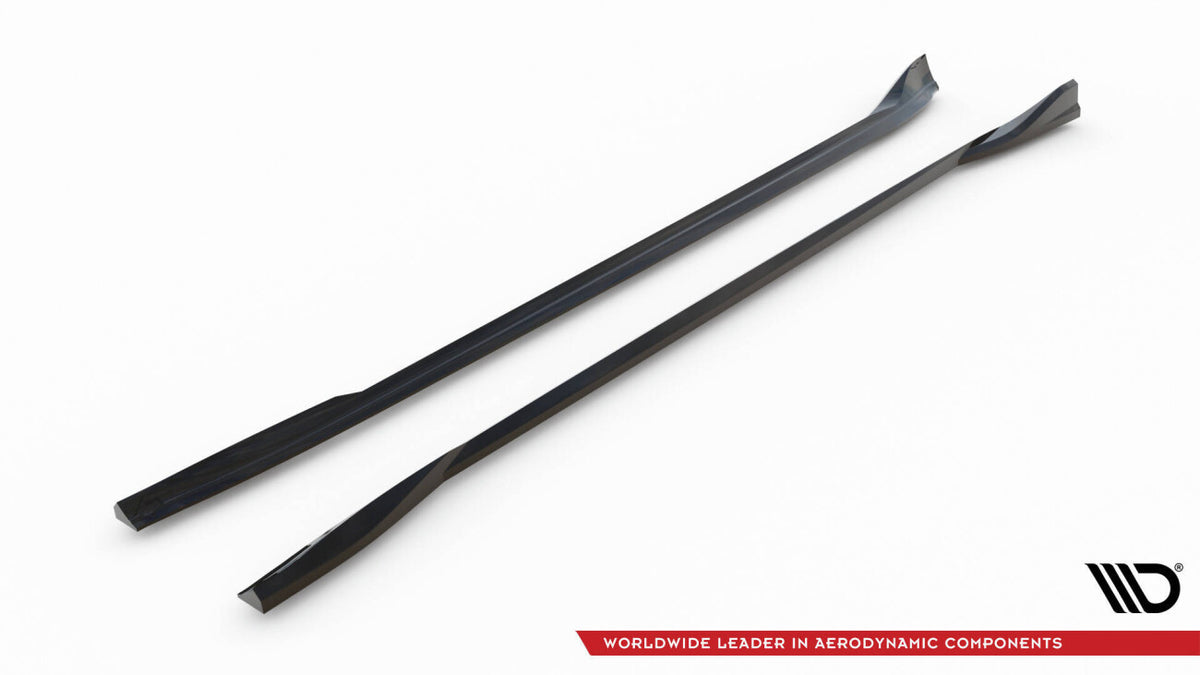 Seitenschweller Ansatz (Paar) V.1 passend für Tesla Model 3 Performance Mk1 FL schwarz Hochglanz