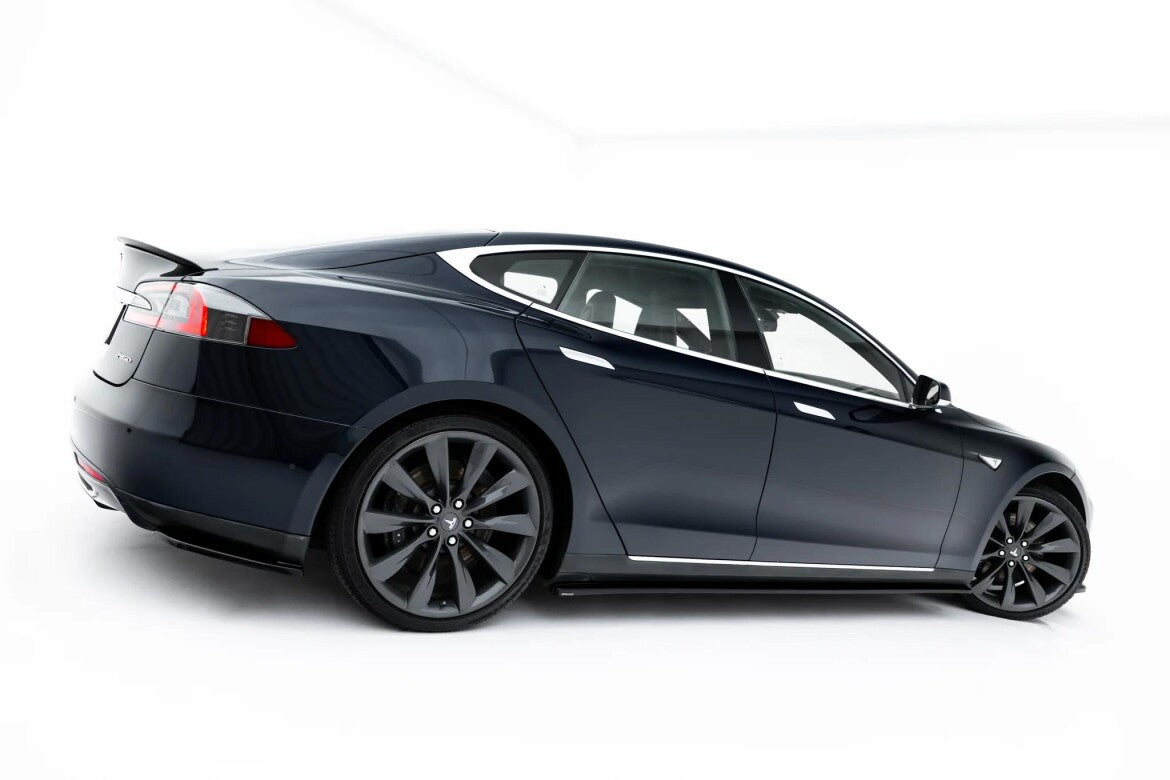 Seitenschweller Ansatz (Paar) V.1 passend für Tesla Model S Mk1 schwarz Hochglanz