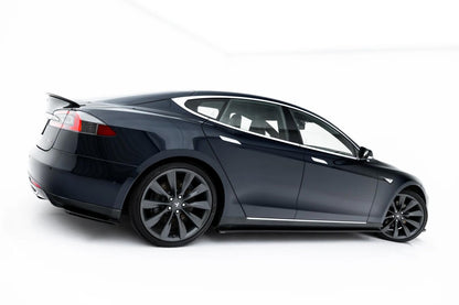 Seitenschweller Ansatz (Paar) V.1 passend für Tesla Model S Mk1 schwarz Hochglanz