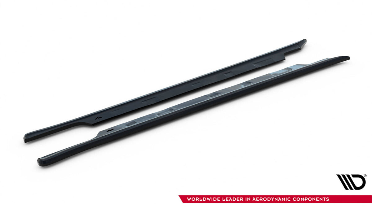 Seitenschweller Ansatz (Paar) V.1 passend für Tesla Model S Plaid Mk1 FL schwarz Hochglanz