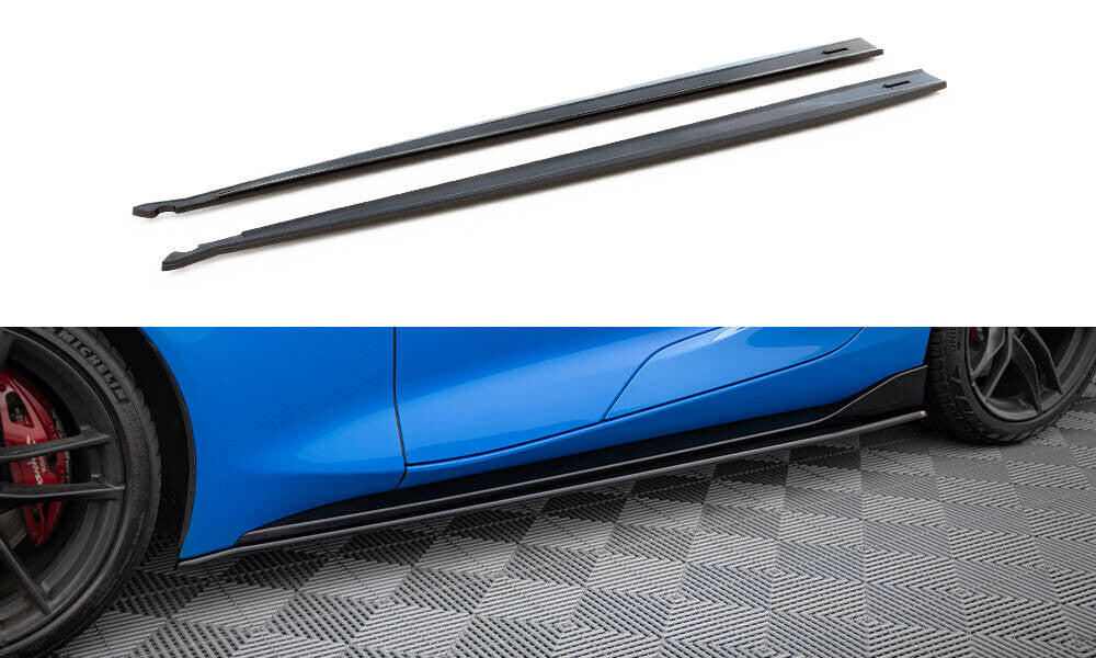 Seitenschweller Ansatz (Paar) V.1 passend für Toyota Supra Mk5 schwarz Hochglanz