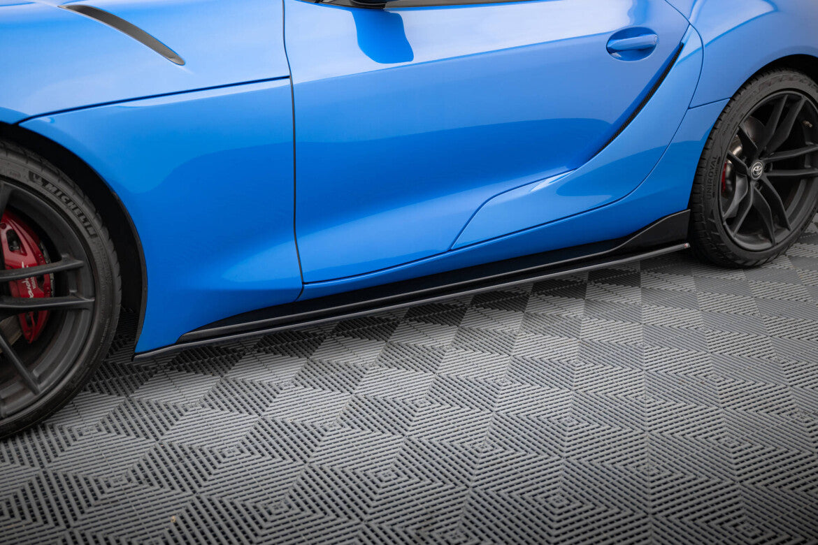 Seitenschweller Ansatz (Paar) V.1 passend für Toyota Supra Mk5 schwarz Hochglanz