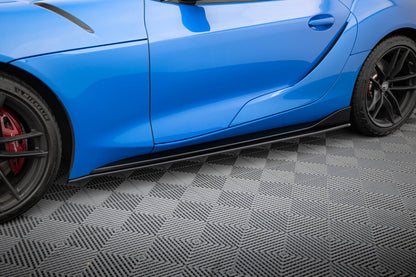 Seitenschweller Ansatz (Paar) V.1 passend für Toyota Supra Mk5 schwarz Hochglanz