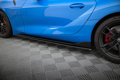 Seitenschweller Ansatz (Paar) V.1 passend für Toyota Supra Mk5 schwarz Hochglanz