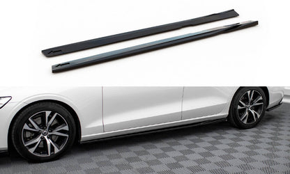 Seitenschweller Ansatz (Paar) V.1 passend für Volvo S60/V60 R-Design Mk3 schwarz Hochglanz