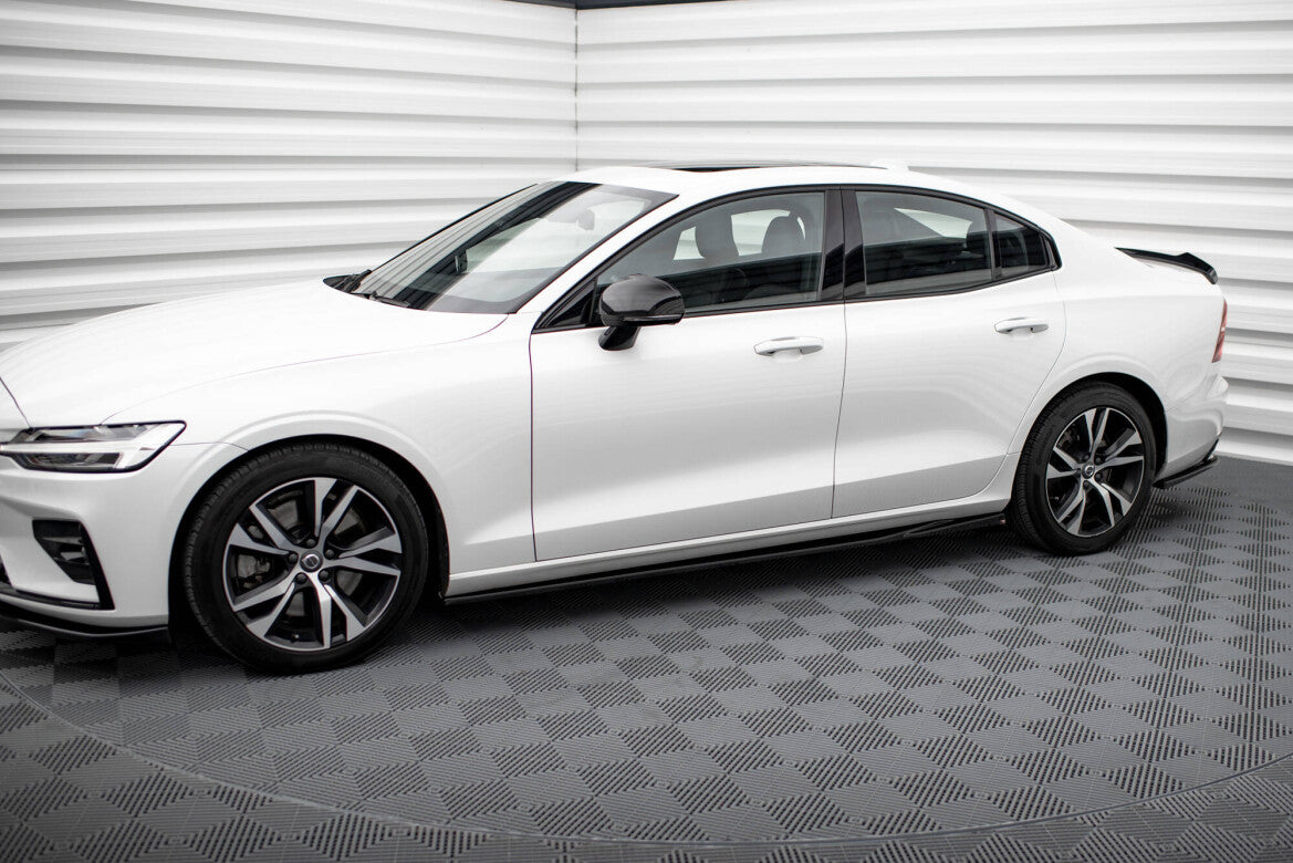 Seitenschweller Ansatz (Paar) V.1 passend für Volvo S60/V60 R-Design Mk3 schwarz Hochglanz