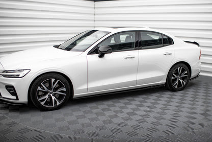 Seitenschweller Ansatz (Paar) V.1 passend für Volvo S60/V60 R-Design Mk3 schwarz Hochglanz