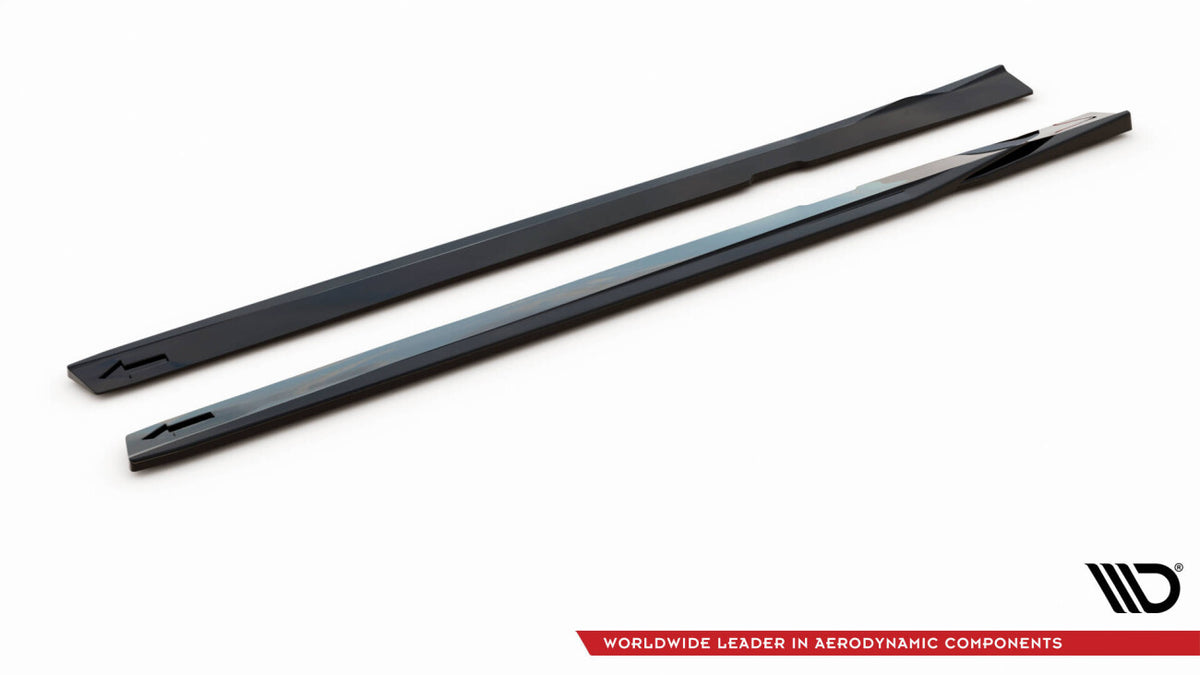 Seitenschweller Ansatz (Paar) V.1 passend für Volvo S60/V60 R-Design Mk3 schwarz Hochglanz