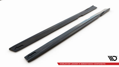 Seitenschweller Ansatz (Paar) V.1 passend für Volvo S60/V60 R-Design Mk3 schwarz Hochglanz