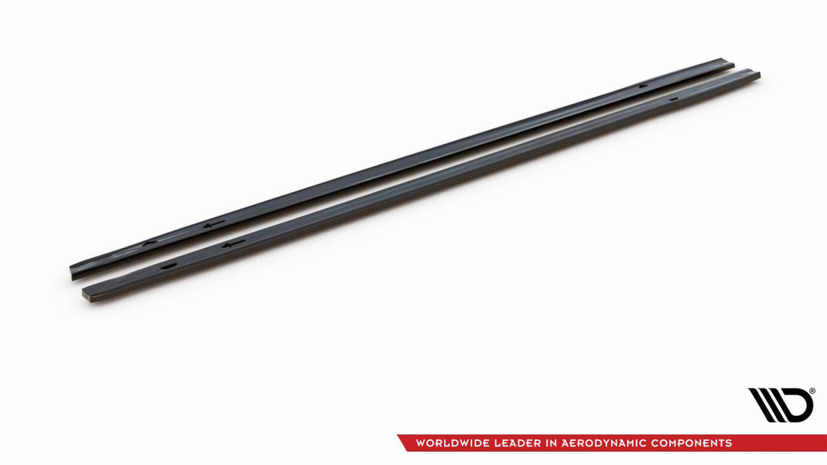 Seitenschweller Ansatz (Paar) V.1 passend für VW Golf GTI / GTE / GTI Clubsport / GTD / R-Line Mk8 schwarz Hochglanz