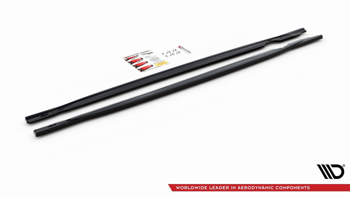 Seitenschweller Ansatz (Paar) V.1 passend für VW Golf R Hatchback Mk8 FL schwarz Hochglanz