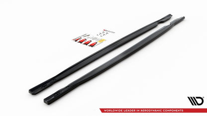 Seitenschweller Ansatz (Paar) V.1 passend für VW Golf R Hatchback Mk8 FL schwarz Hochglanz