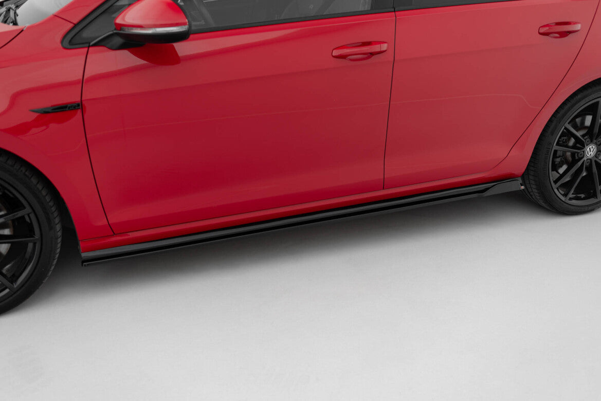 Seitenschweller Ansatz (Paar) V.1 passend für VW Golf R / R-Line Mk7 FL schwarz Hochglanz