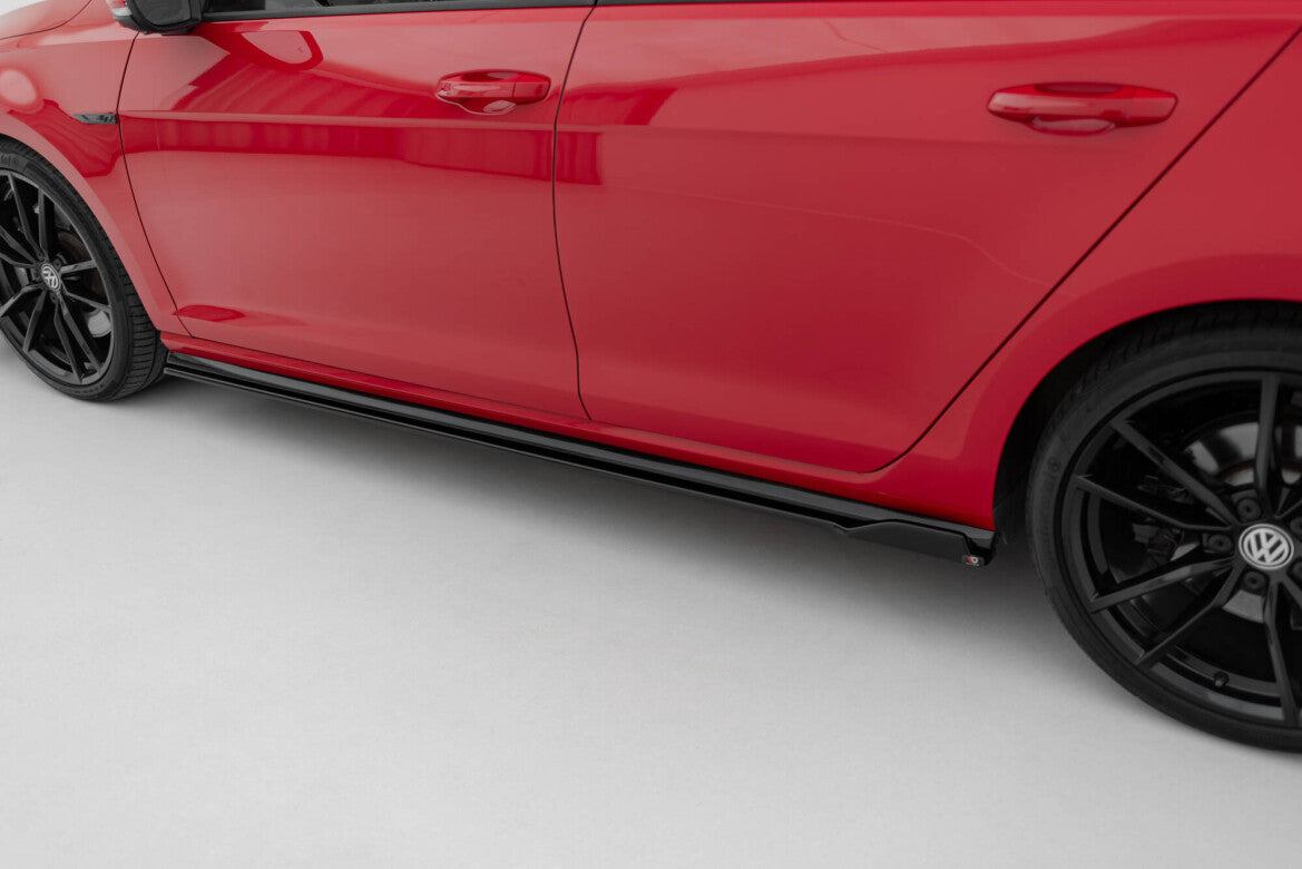 Seitenschweller Ansatz (Paar) V.1 passend für VW Golf R / R-Line Mk7 FL schwarz Hochglanz