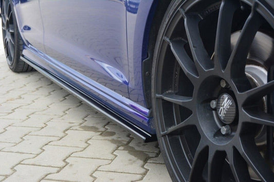 Seitenschweller Ansatz (Paar) V.1 passend für VW Golf R / R-Line Mk7 schwarz Hochglanz