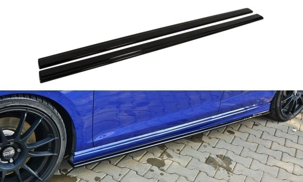 Seitenschweller Ansatz (Paar) V.1 passend für VW Golf R / R-Line Mk7 schwarz Hochglanz