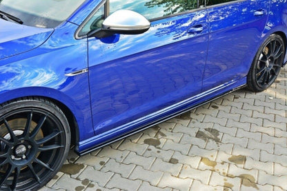 Seitenschweller Ansatz (Paar) V.1 passend für VW Golf R / R-Line Mk7 schwarz Hochglanz