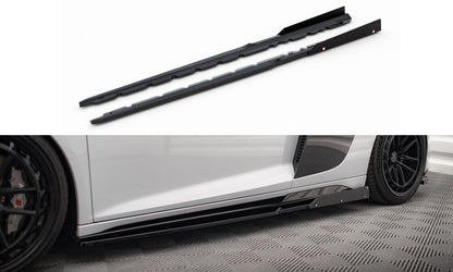 Seitenschweller Ansatz (Paar) V.2 + Flaps passend für Audi R8 Mk2 FL