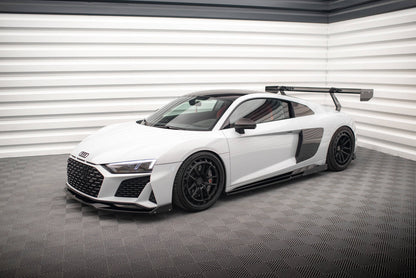 Seitenschweller Ansatz (Paar) V.2 + Flaps passend für Audi R8 Mk2 FL