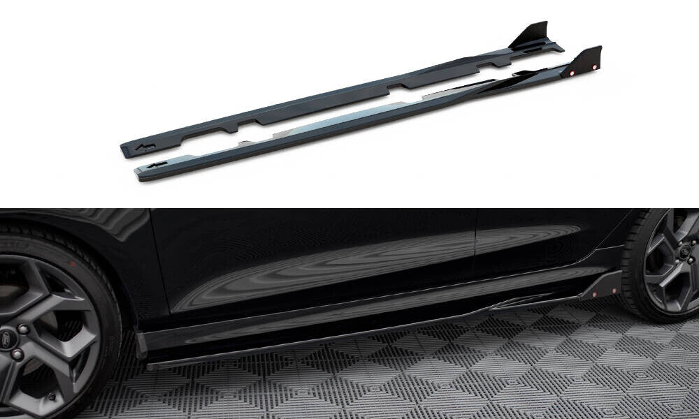 Seitenschweller Ansatz (Paar) V.2 + Flaps passend für Ford Fiesta ST / ST-Line