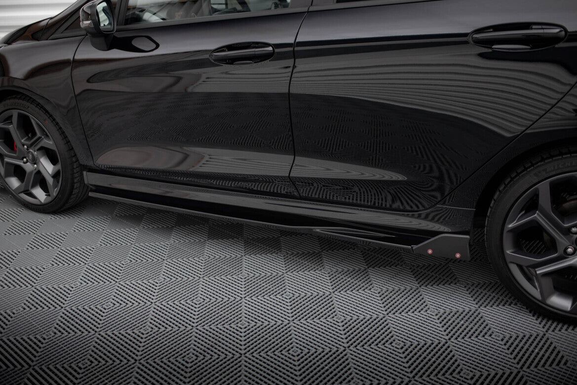 Seitenschweller Ansatz (Paar) V.2 + Flaps passend für Ford Fiesta ST / ST-Line
