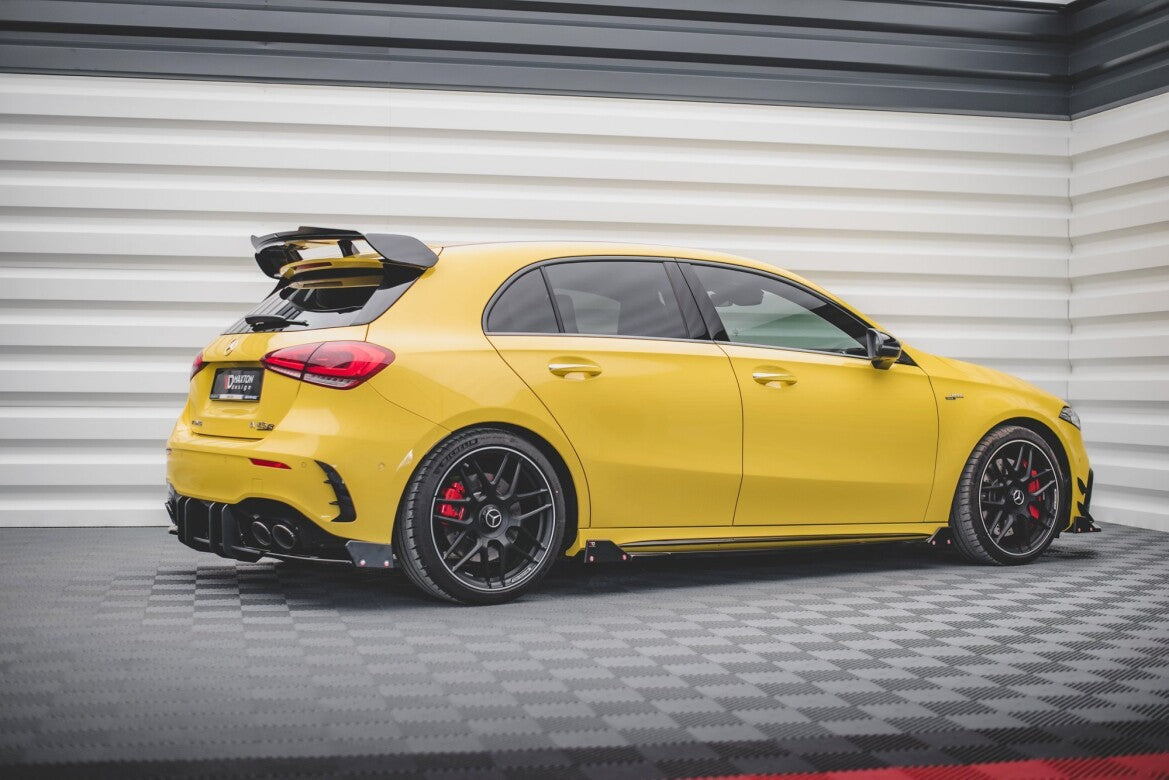 Seitenschweller Ansatz (Paar) V.2 + Flaps passend für Mercedes-AMG A45 S