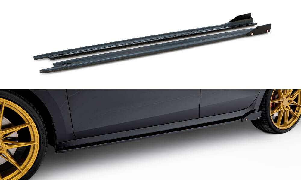 Seitenschweller Ansatz (Paar) V.2 + Flaps passend für Skoda Octavia RS Liftback / Combi Mk4 FL